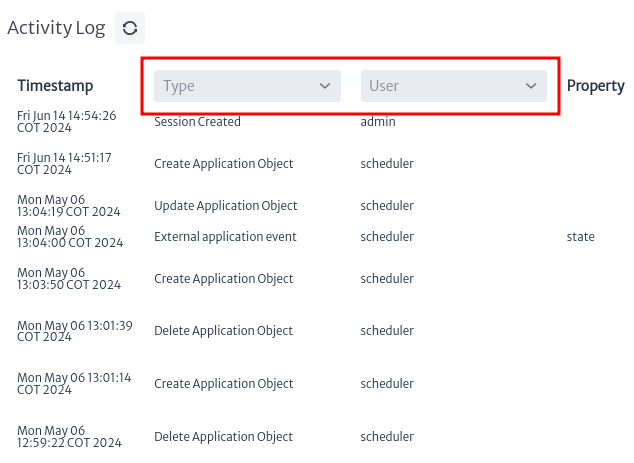 Audit Trail Filters