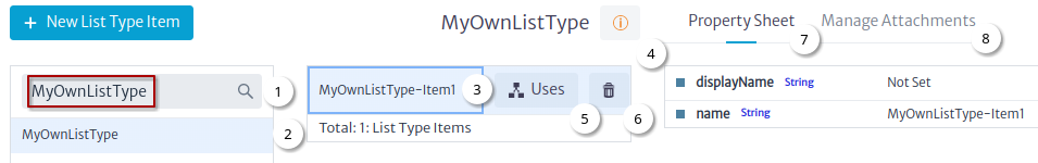 Select List Type Item