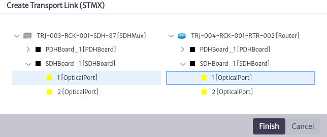 Creating a TransporLink, step 2