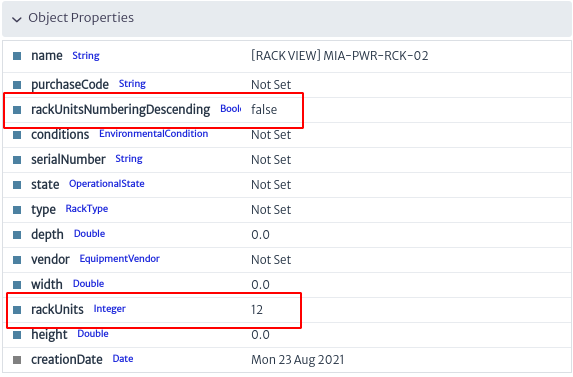 Rack Properties