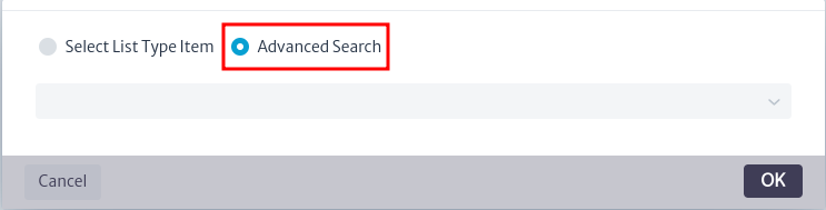 Advanced Search Window