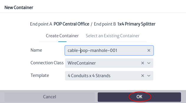 New container window