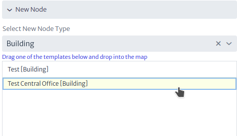 New node panel